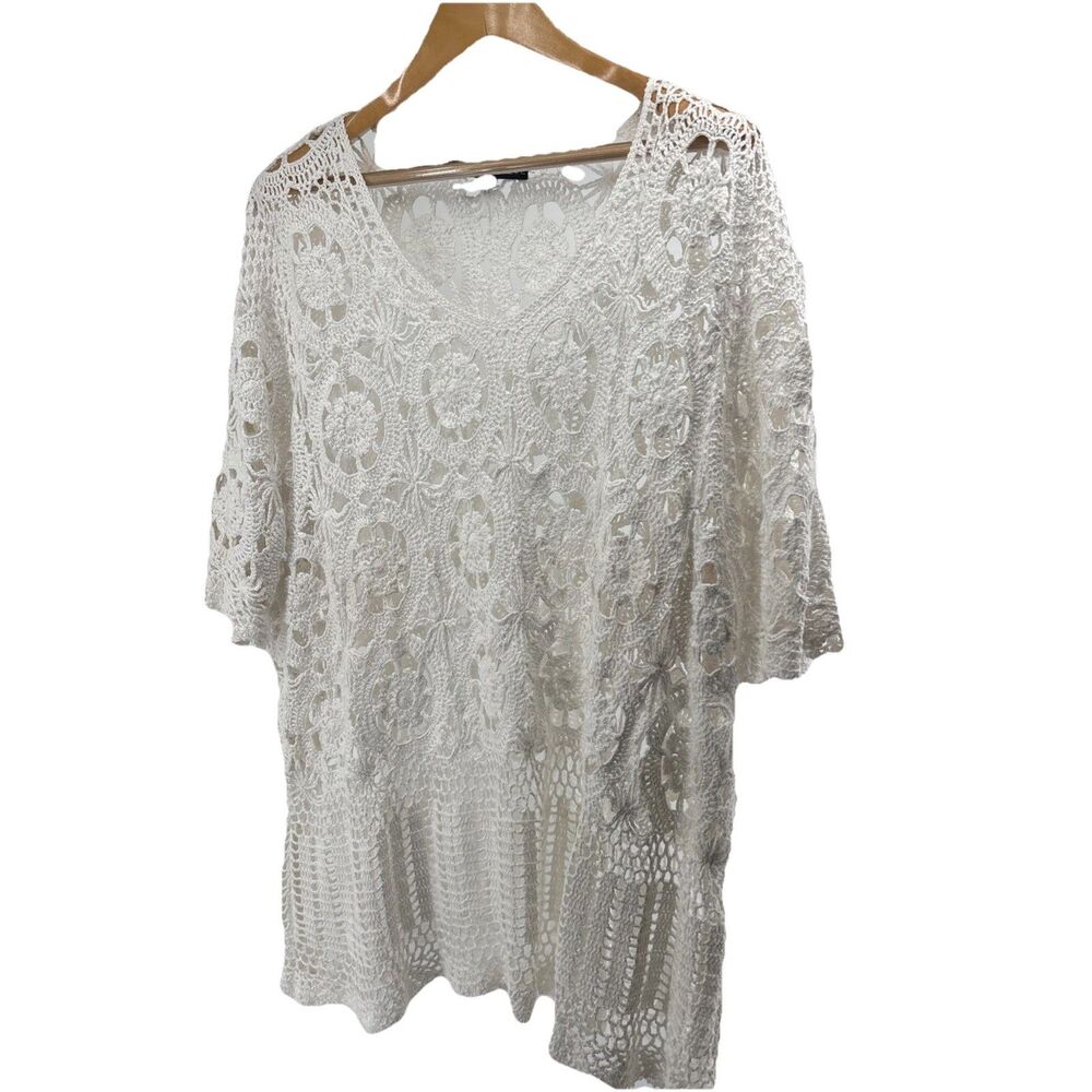 Love Denim 24/7 Crochet Top Womens 4X